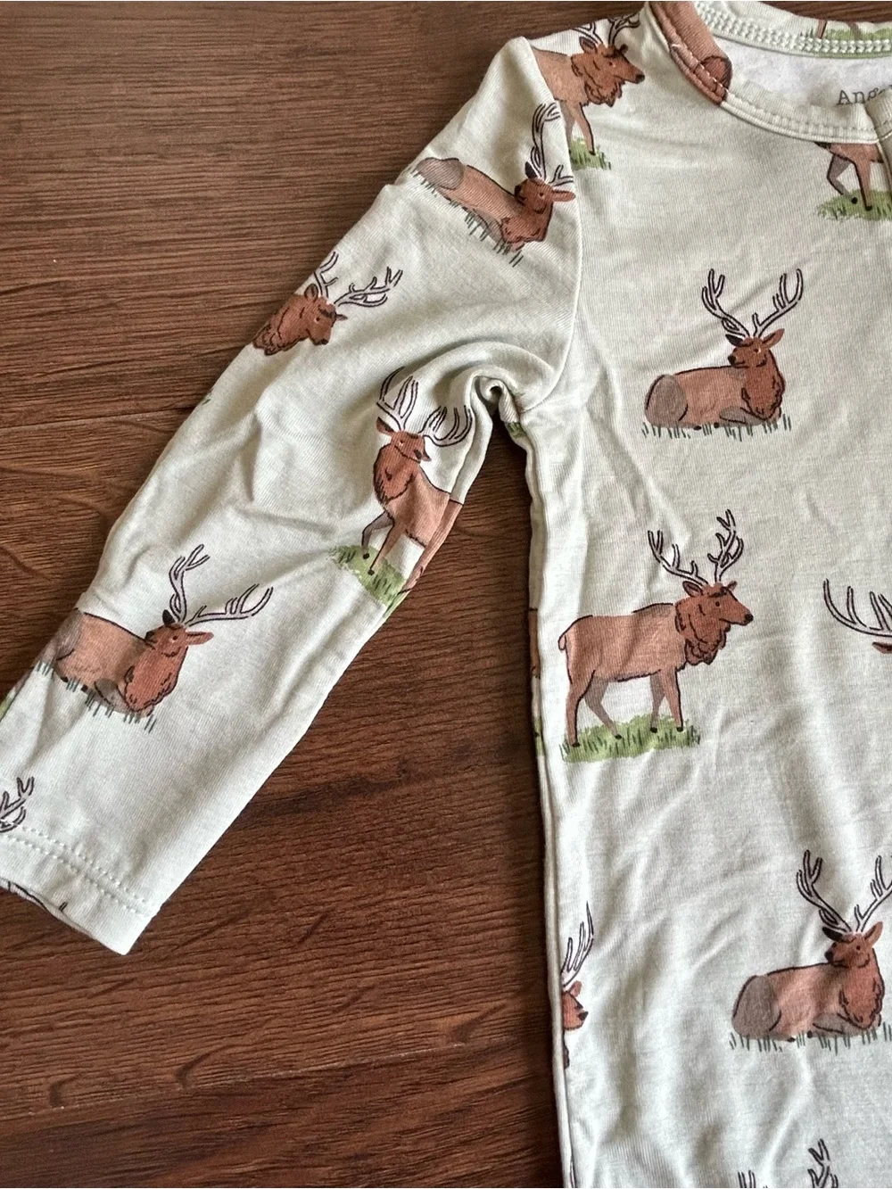 Angel Dear Moose Bamboo Footie 3-6m